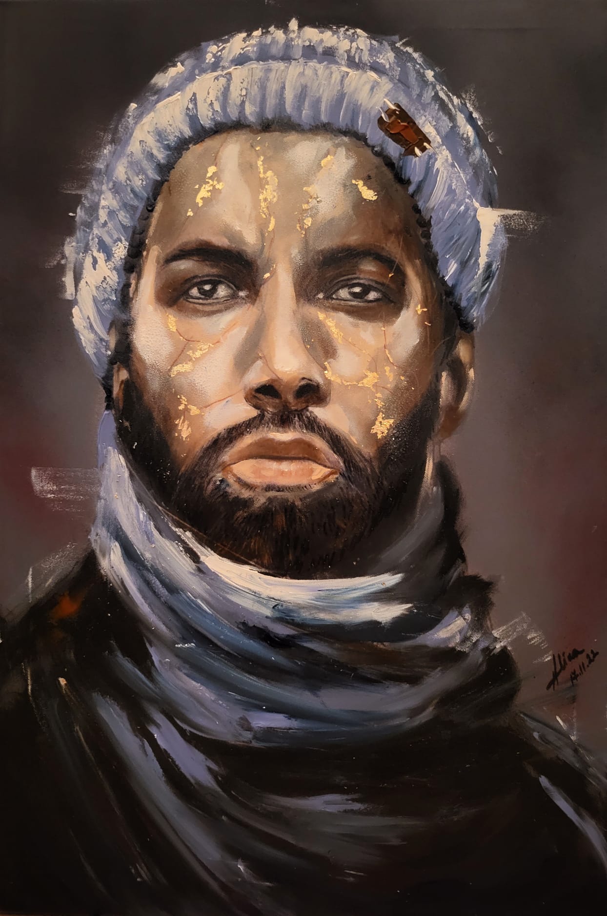ArteDiAlina.com painting: You'll see a golden soul only when broken